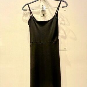 Reformation ribbed knit midi dress, black, size 4 US